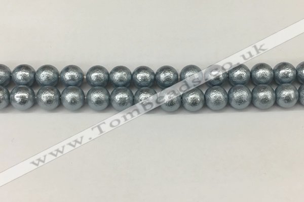 CSB2282 15.5 inches 8mm round wrinkled shell pearl beads wholesale