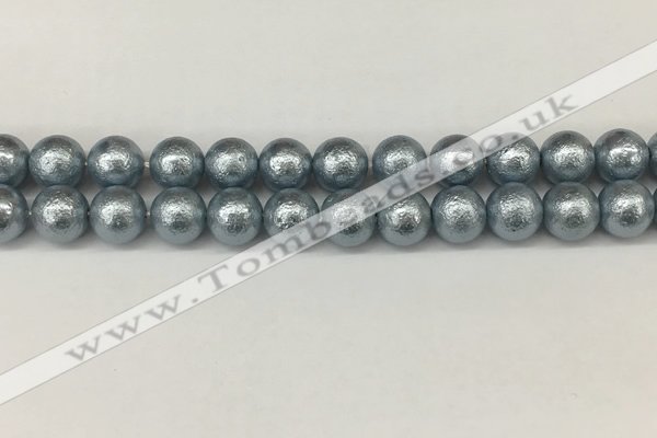 CSB2283 15.5 inches 10mm round wrinkled shell pearl beads wholesale