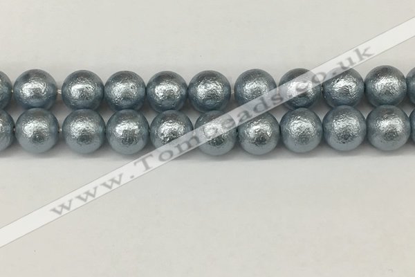 CSB2286 15.5 inches 16mm round wrinkled shell pearl beads wholesale