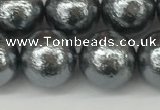 CSB2294 15.5 inches 12mm round wrinkled shell pearl beads wholesale