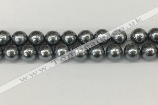 CSB2296 15.5 inches 16mm round wrinkled shell pearl beads wholesale