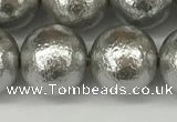 CSB2306 15.5 inches 16mm round wrinkled shell pearl beads wholesale