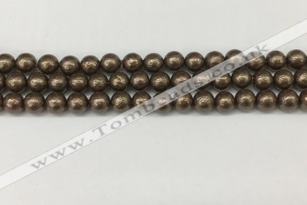 CSB2311 15.5 inches 6mm round wrinkled shell pearl beads wholesale