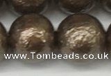 CSB2316 15.5 inches 16mm round wrinkled shell pearl beads wholesale