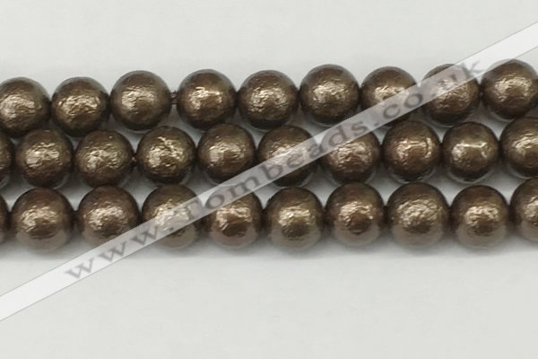 CSB2316 15.5 inches 16mm round wrinkled shell pearl beads wholesale