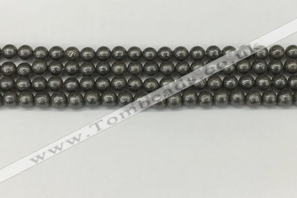 CSB2320 15.5 inches 4mm round wrinkled shell pearl beads wholesale