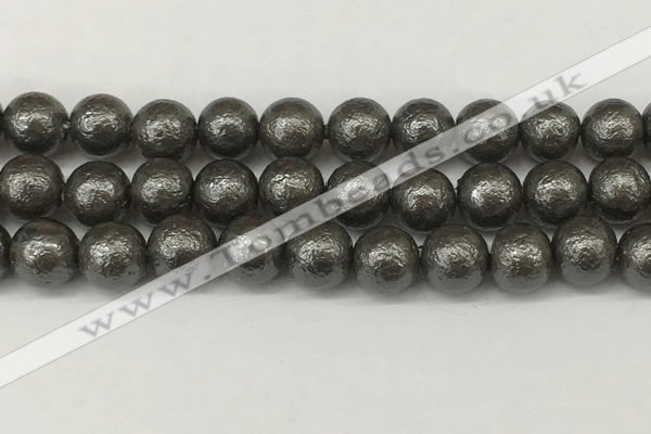 CSB2326 15.5 inches 16mm round wrinkled shell pearl beads wholesale