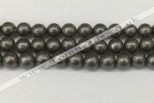 CSB2326 15.5 inches 16mm round wrinkled shell pearl beads wholesale