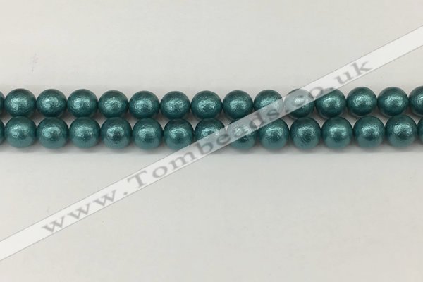 CSB2332 15.5 inches 8mm round wrinkled shell pearl beads wholesale