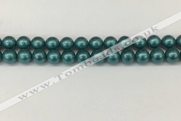 CSB2333 15.5 inches 10mm round wrinkled shell pearl beads wholesale