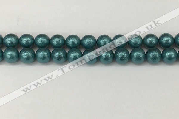 CSB2334 15.5 inches 12mm round wrinkled shell pearl beads wholesale