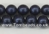 CSB2340 15.5 inches 4mm round wrinkled shell pearl beads wholesale