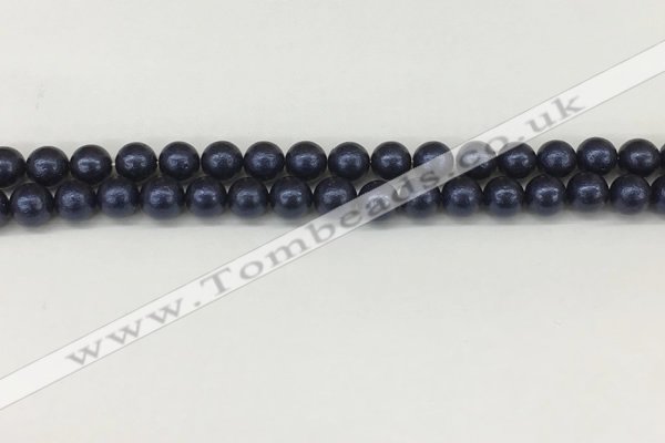 CSB2340 15.5 inches 4mm round wrinkled shell pearl beads wholesale