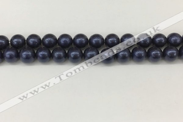 CSB2343 15.5 inches 10mm round wrinkled shell pearl beads wholesale