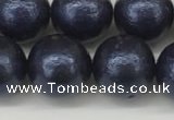 CSB2344 15.5 inches 12mm round wrinkled shell pearl beads wholesale