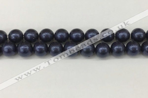 CSB2345 15.5 inches 14mm round wrinkled shell pearl beads wholesale