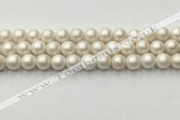 CSB2362 15.5 inches 8mm round matte wrinkled shell pearl beads