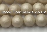 CSB2371 15.5 inches 6mm round matte wrinkled shell pearl beads