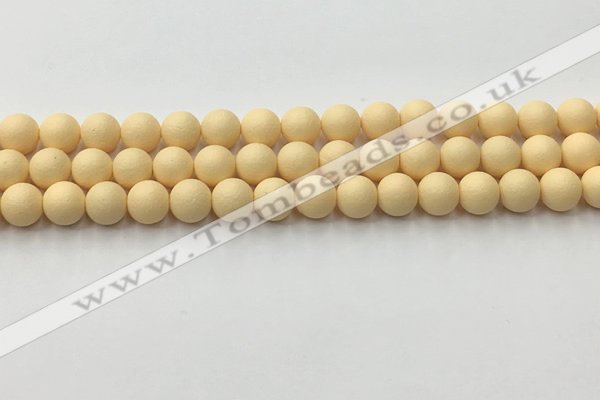 CSB2381 15.5 inches 6mm round matte wrinkled shell pearl beads