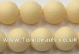 CSB2382 15.5 inches 8mm round matte wrinkled shell pearl beads