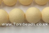 CSB2383 15.5 inches 10mm round matte wrinkled shell pearl beads