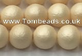 CSB2391 15.5 inches 6mm round matte wrinkled shell pearl beads