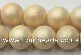 CSB2392 15.5 inches 8mm round matte wrinkled shell pearl beads