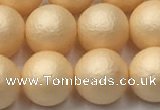 CSB2403 15.5 inches 10mm round matte wrinkled shell pearl beads