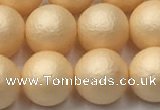 CSB2403 15.5 inches 10mm round matte wrinkled shell pearl beads