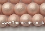 CSB2412 15.5 inches 8mm round matte wrinkled shell pearl beads