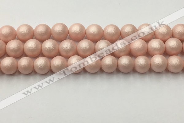 CSB2414 15.5 inches 12mm round matte wrinkled shell pearl beads