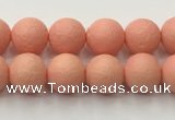 CSB2420 15.5 inches 4mm round matte wrinkled shell pearl beads