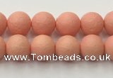 CSB2420 15.5 inches 4mm round matte wrinkled shell pearl beads
