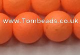 CSB2435 15.5 inches 14mm round matte wrinkled shell pearl beads