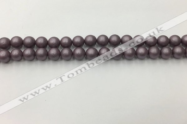 CSB2441 15.5 inches 6mm round matte wrinkled shell pearl beads