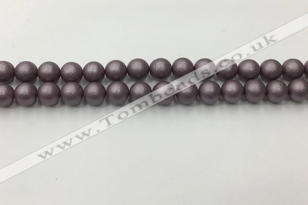 CSB2442 15.5 inches 8mm round matte wrinkled shell pearl beads