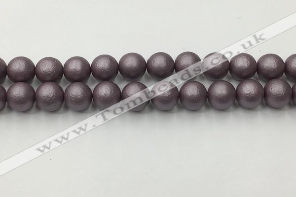 CSB2445 15.5 inches 14mm round matte wrinkled shell pearl beads