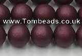 CSB2451 15.5 inches 6mm round matte wrinkled shell pearl beads