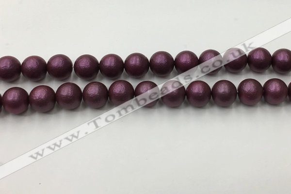 CSB2462 15.5 inches 8mm round matte wrinkled shell pearl beads