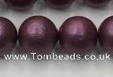 CSB2463 15.5 inches 10mm round matte wrinkled shell pearl beads