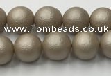 CSB2501 15.5 inches 6mm round matte wrinkled shell pearl beads