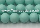 CSB2551 15.5 inches 6mm round matte wrinkled shell pearl beads