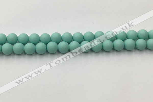 CSB2552 15.5 inches 8mm round matte wrinkled shell pearl beads