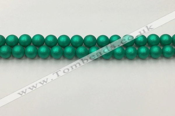 CSB2562 15.5 inches 8mm round matte wrinkled shell pearl beads