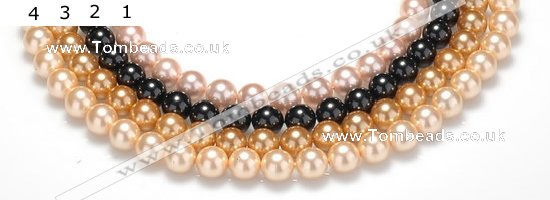 CSB27 16 inches 8mm round shell pearl beads Wholesale