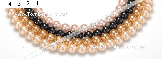 CSB29 16 inches 12mm round shell pearl beads Wholesale