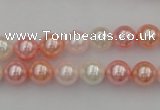 CSB302 15.5 inches 8mm round mixed color shell pearl beads