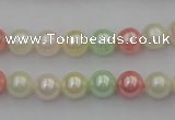 CSB305 15.5 inches 8mm round mixed color shell pearl beads