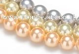 CSB32 16 inches 8mm round shell pearl beads Wholesale