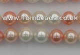 CSB321 15.5 inches 10mm round mixed color shell pearl beads